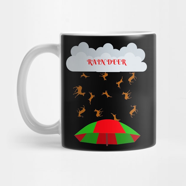 Rain Deer funny Christmas design by eliteshirtsandmore